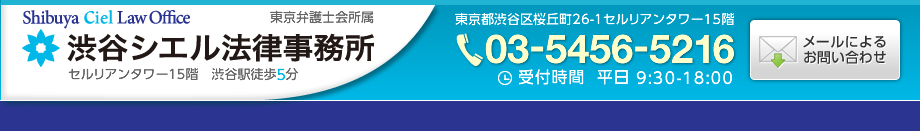 渋谷・世田谷で弁護士経験20年以上の経験豊富な女性弁護士なら渋谷シエル法律事務所